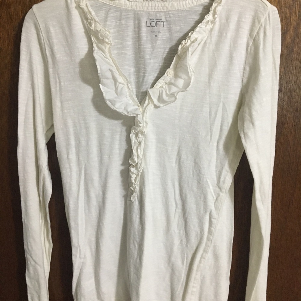 LOFT ruffle top